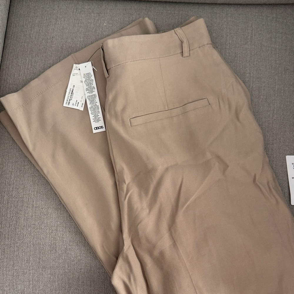 Topshop Women's Tan Wide Leg Pants